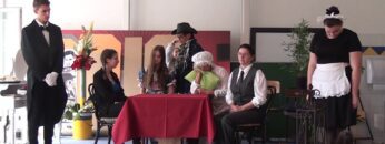 Theaterprobe des Kinder- und Jugendtheaters St. Michael zu ihrem neuesten Stück